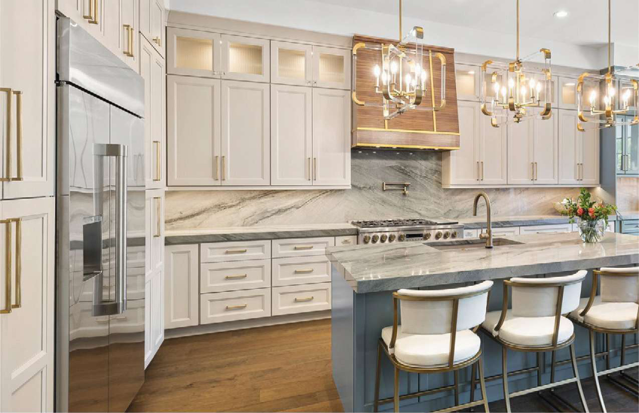 J&K catalog kitchen featuring Pebble cabinets