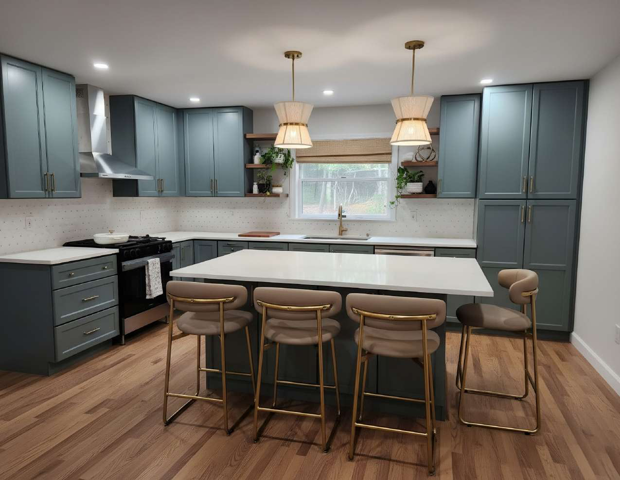 J&K catalog kitchen featuring Sage cabinets