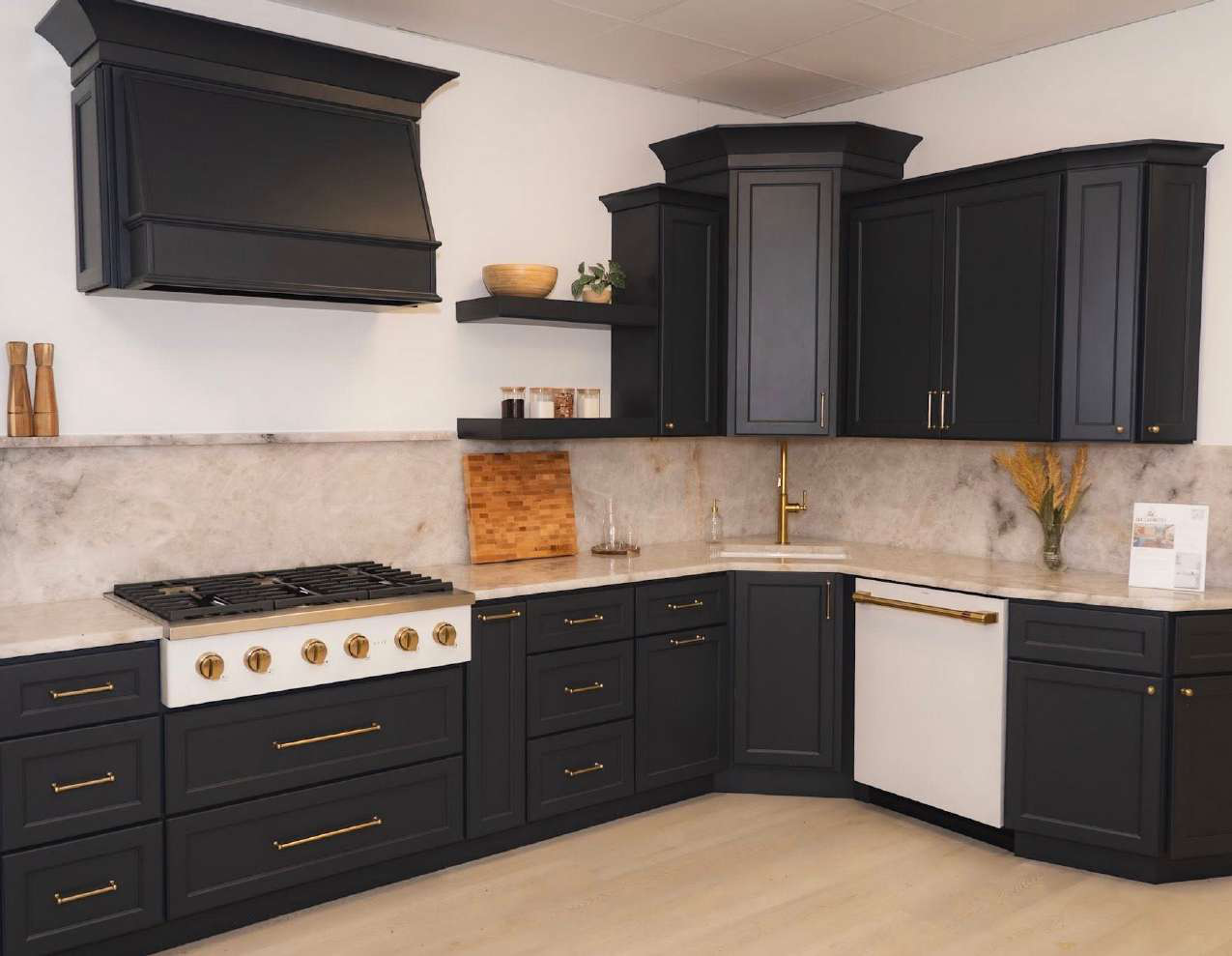 J&K catalog kitchen featuring Charcoal cabinets